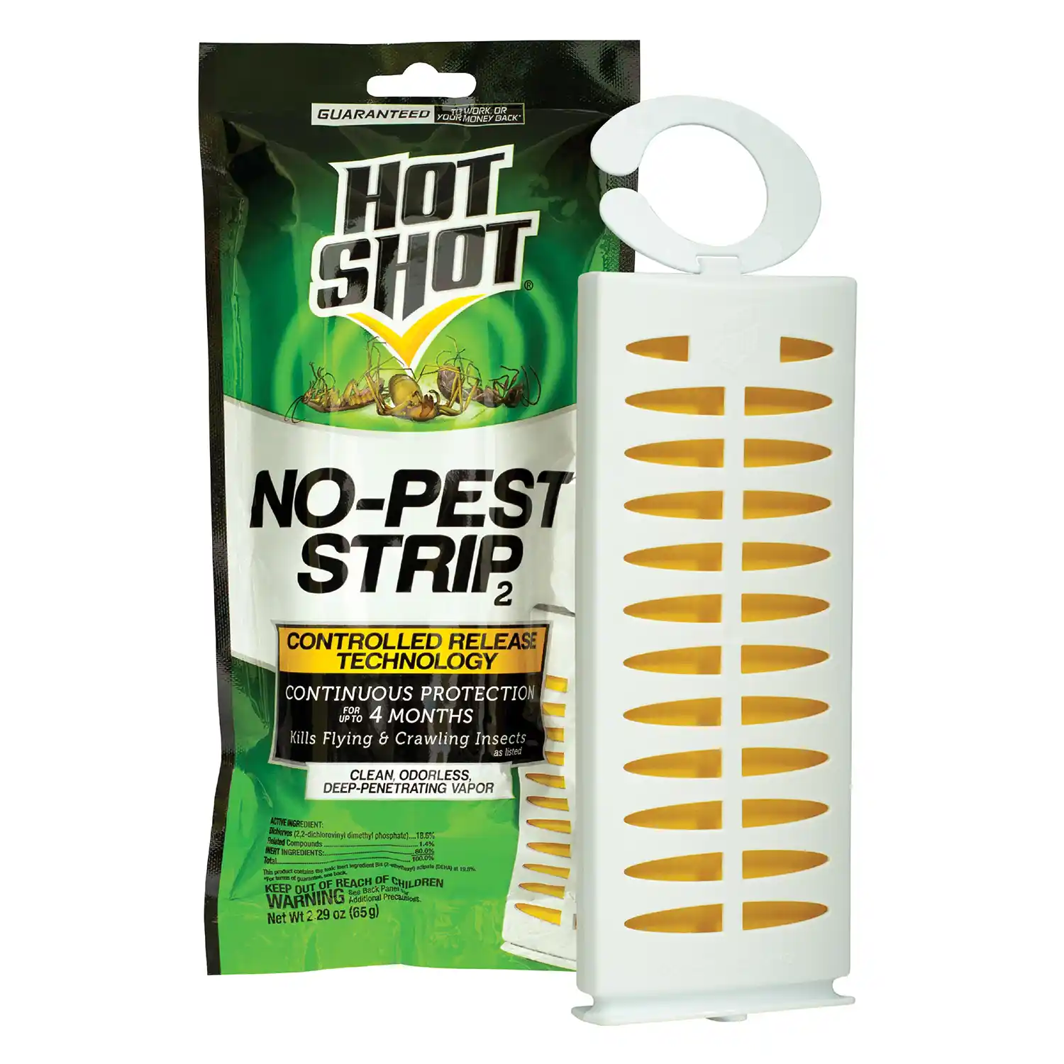 Hot Shot No-Pest® Strip₂ 无虫害悬挂条 第二代 长效防虫 室内外通用 防蚊防蟑螂