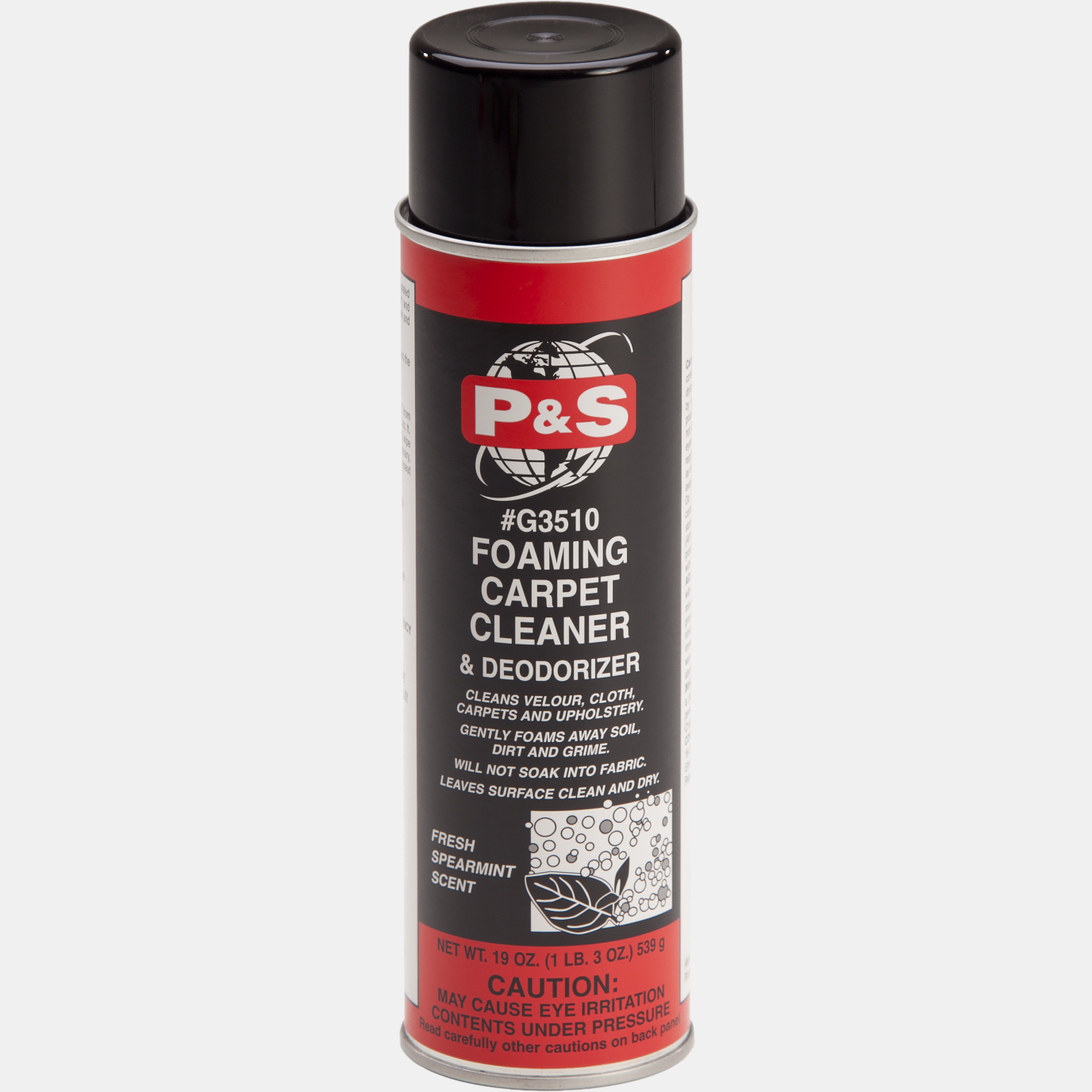 P&S 泡沫地毯清洁除味剂 - 薄荷香型 强力去污杀菌 家用车用地毯清洗剂