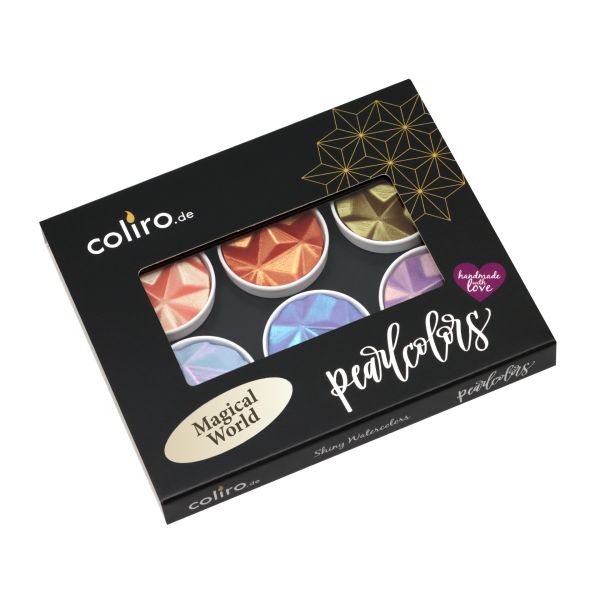 Coliro 魔法世界珍珠色彩套装 多色珠光颜料 DIY手工绘画 创意装饰彩绘套装
