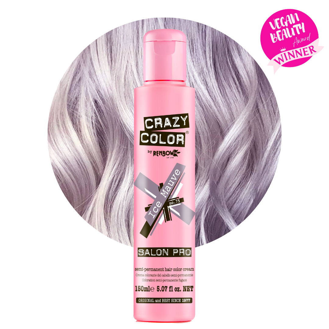 Crazy Color 半持久金属紫罗兰染发剂 冰霜紫 温和护发 时尚发色 DIY染膏