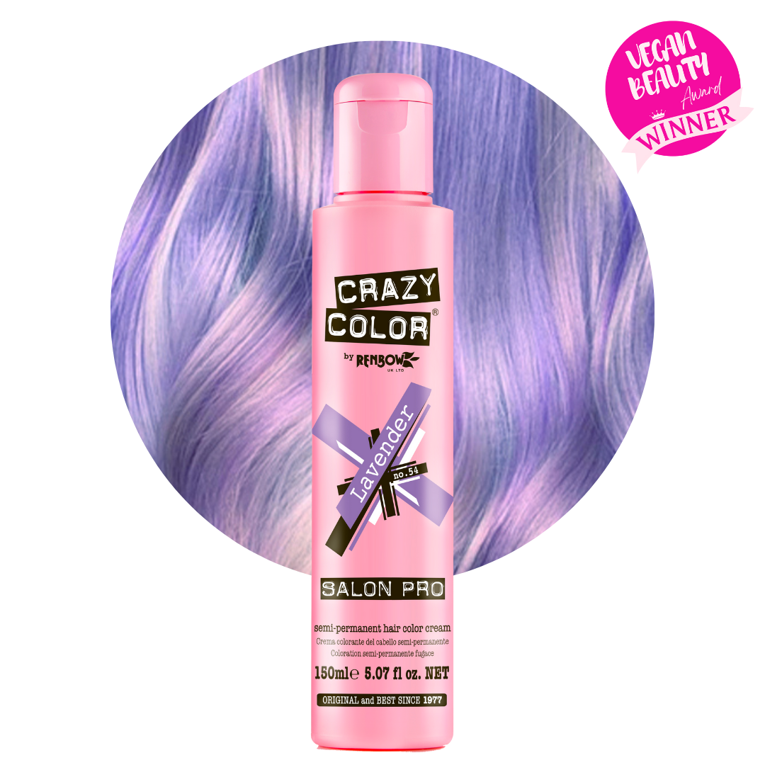 Crazy Color 半持久性柔光紫染发剂 薰衣草色 温和不伤发 植物配方 持久显色