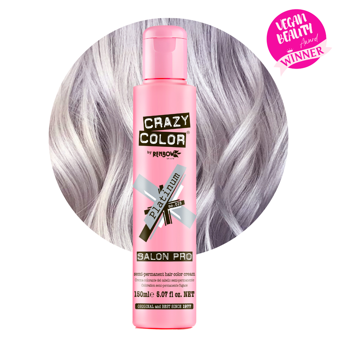 Crazy Color 半永久经典银白色染发剂 铂金系列 持久显色 温和不伤发 家用DIY染发膏