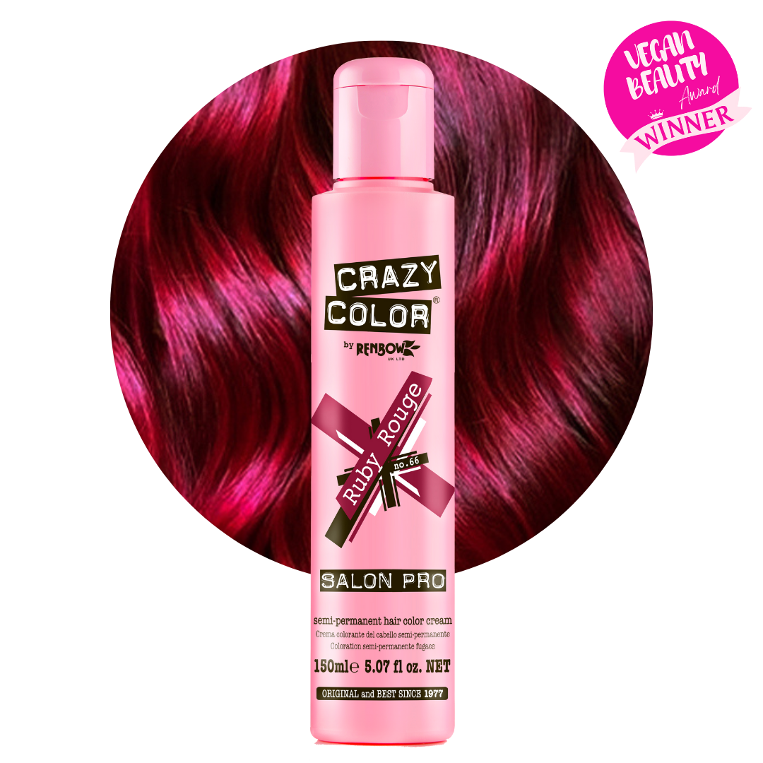 Crazy Color 半永久性戏剧红染发剂 红宝石胭脂红 持久显色 不伤发质 DIY染发膏
