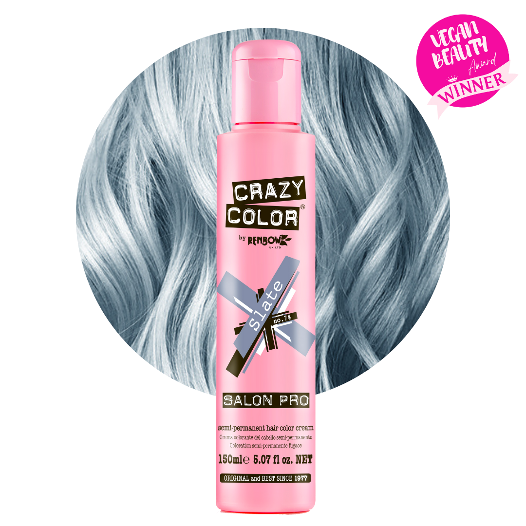 Crazy Color 半永久金属蓝染发剂 石板蓝 持久不掉色 无氨不伤发 DIY染发膏