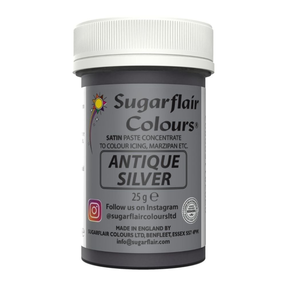 Spectracide 复古银缎面膏状食用色素25克 蛋糕翻糖烘焙装饰 食品级安全色膏