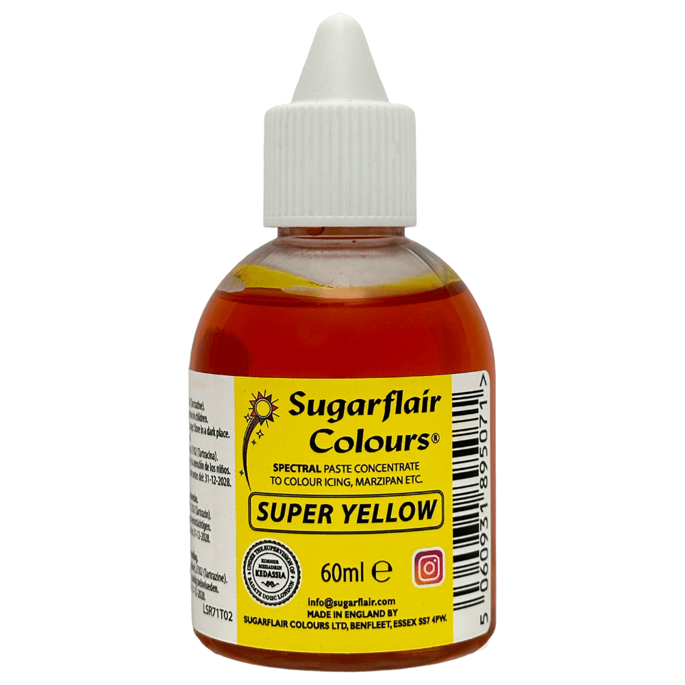 Spectracide Super Yellow超浓缩液体着色剂60ml 高浓度食品级染料 烘焙蛋糕翻糖调色 手工DIY色素